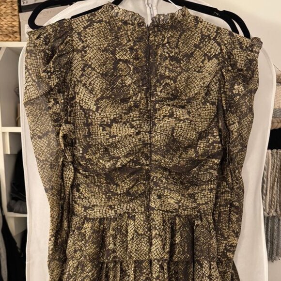 Ulla Johnson long sleeve python print mini dress - Picture 4 of 6
